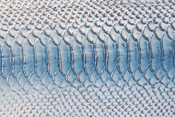 Aquamarine Blue Metallic Python Print Leather | Mel Boteri Bespoke Handbags