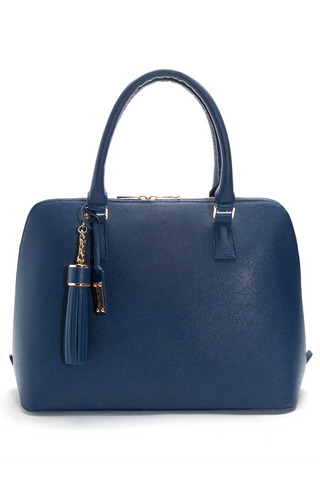 Mel Boteri | Blue Saffiano Leather 'Watson' Tote | Front 